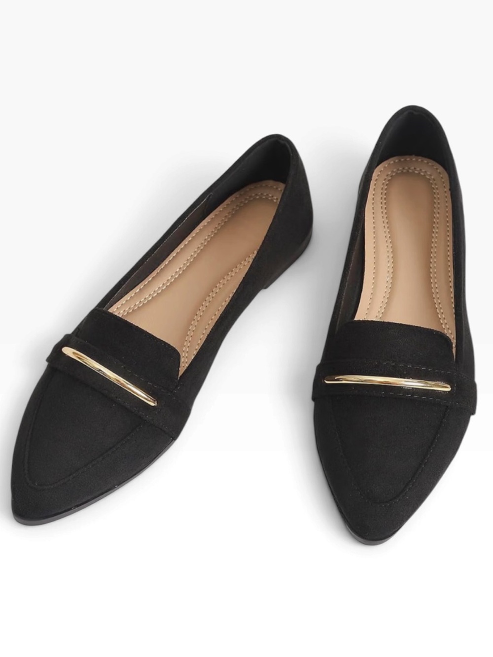 NWT Pointy Toe Penny Loafers Faux Suede Casual Business Work Ballet Flats Shoe